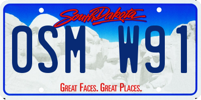 SD license plate 0SMW91