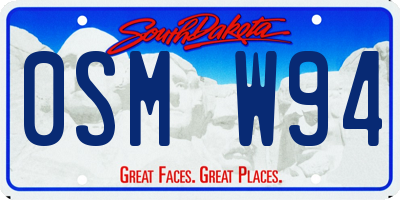 SD license plate 0SMW94