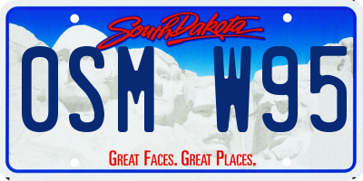 SD license plate 0SMW95