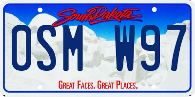 SD license plate 0SMW97