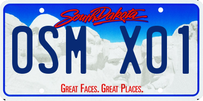SD license plate 0SMX01