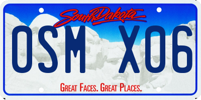 SD license plate 0SMX06