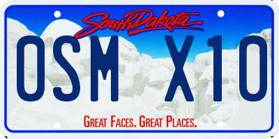 SD license plate 0SMX10