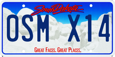 SD license plate 0SMX14