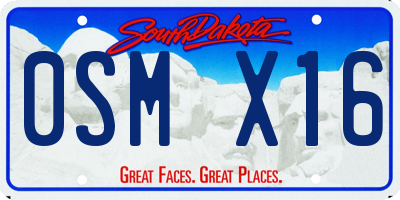 SD license plate 0SMX16