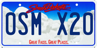 SD license plate 0SMX20