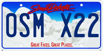 SD license plate 0SMX22