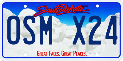 SD license plate 0SMX24