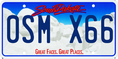 SD license plate 0SMX66