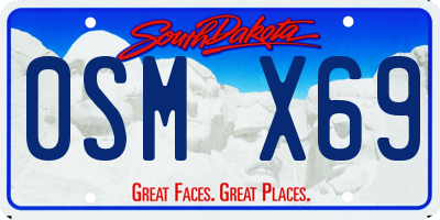 SD license plate 0SMX69