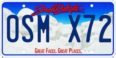 SD license plate 0SMX72