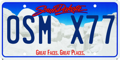 SD license plate 0SMX77