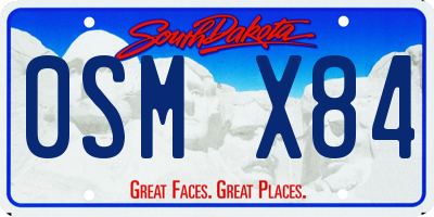 SD license plate 0SMX84