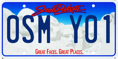 SD license plate 0SMY01