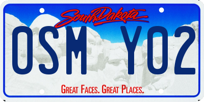 SD license plate 0SMY02