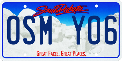 SD license plate 0SMY06