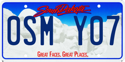 SD license plate 0SMY07