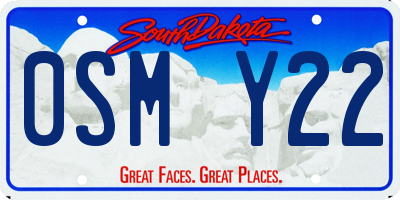 SD license plate 0SMY22