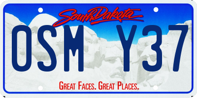 SD license plate 0SMY37