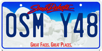 SD license plate 0SMY48