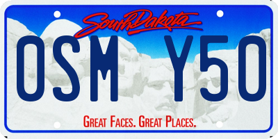 SD license plate 0SMY50