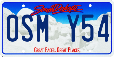 SD license plate 0SMY54