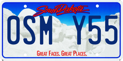 SD license plate 0SMY55