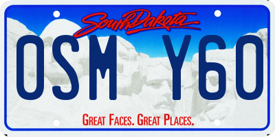 SD license plate 0SMY60