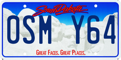 SD license plate 0SMY64