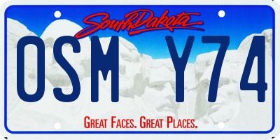 SD license plate 0SMY74