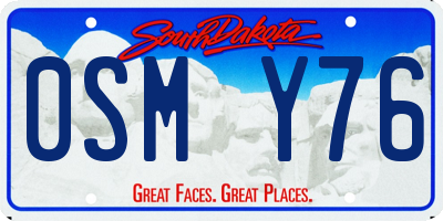 SD license plate 0SMY76