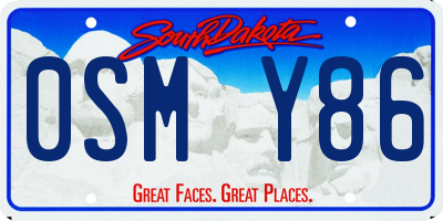 SD license plate 0SMY86