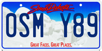 SD license plate 0SMY89