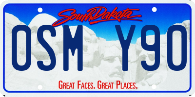 SD license plate 0SMY90