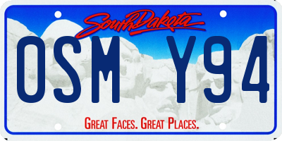 SD license plate 0SMY94