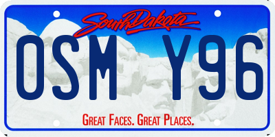 SD license plate 0SMY96