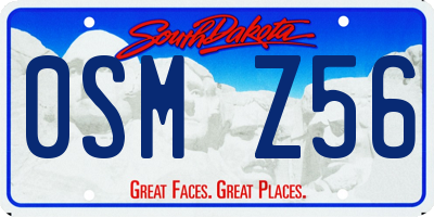SD license plate 0SMZ56