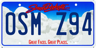 SD license plate 0SMZ94