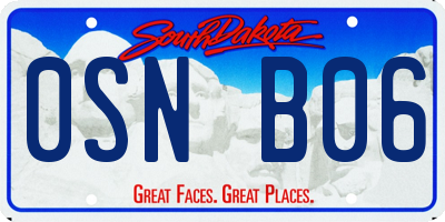 SD license plate 0SNB06