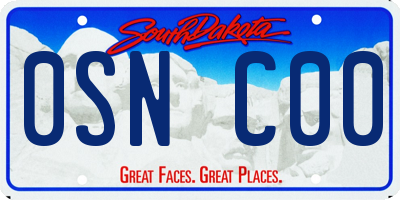 SD license plate 0SNC00
