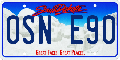 SD license plate 0SNE90