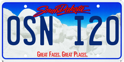 SD license plate 0SNI20
