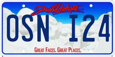 SD license plate 0SNI24