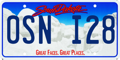 SD license plate 0SNI28