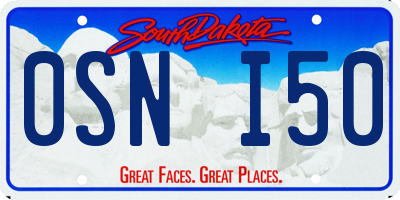 SD license plate 0SNI50
