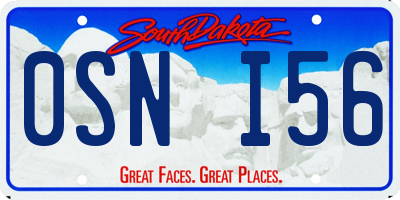 SD license plate 0SNI56