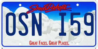 SD license plate 0SNI59