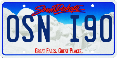 SD license plate 0SNI90
