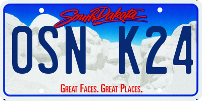 SD license plate 0SNK24