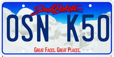 SD license plate 0SNK50